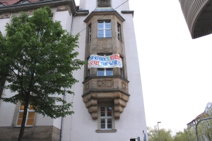 Protest gegen Antidiskriminierung: Studenten der HTWK Leipzig (FH) besetzen Rektorat